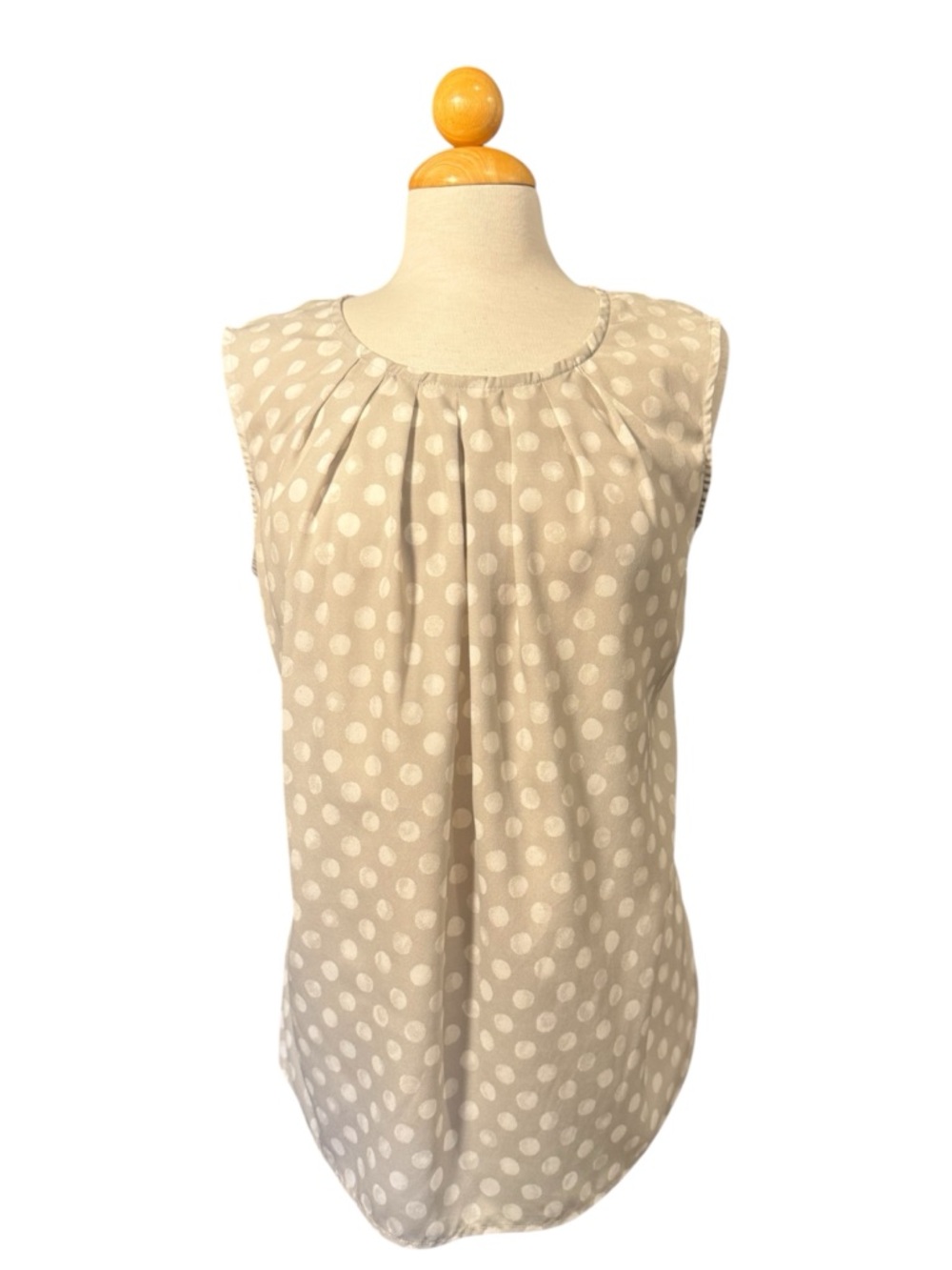 Merona Gray Polka Dot Sleeveless Top